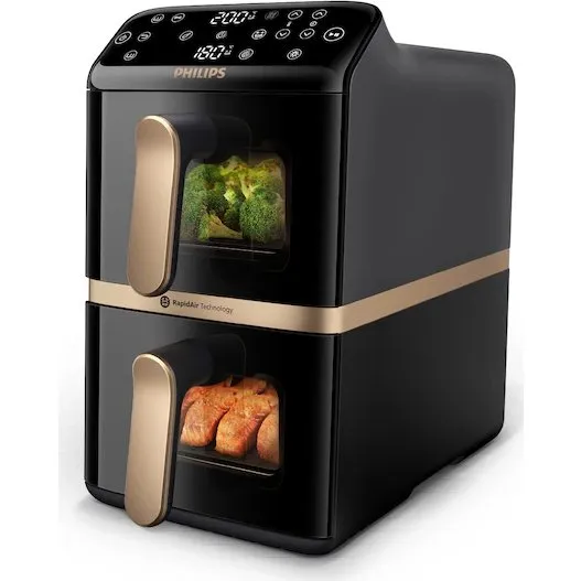 Philips NA462/70 Heißluftfritteuse 10L Dual Basket Schwarz/Dunkelgrau