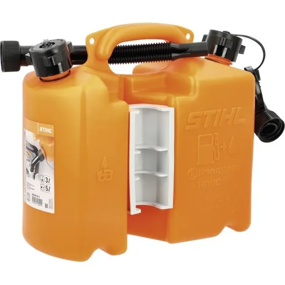 STIHL Kombikanister orange mit Werkzeugaufnahme