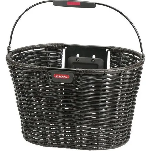 KLICKfix Structura Oval Lenkerkorb schwarz/braun