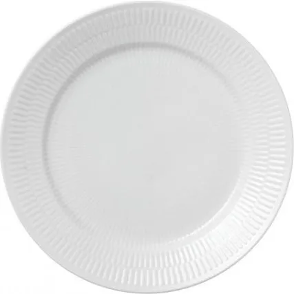 Royal Copenhagen Weiß Gerippt Speiseteller 27 cm