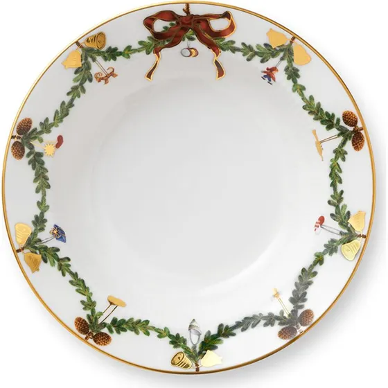 Royal Copenhagen Star Fluted Christmas Suppenteller 17 cm