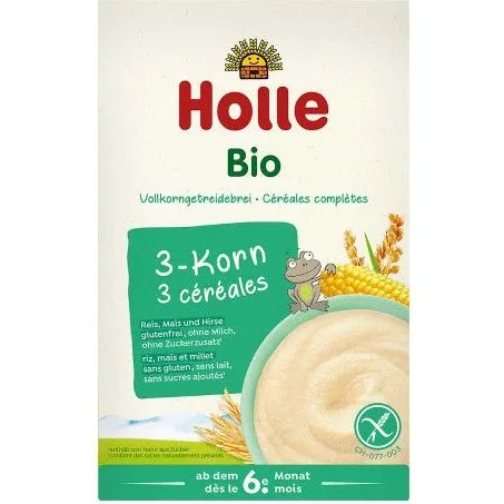 Holle Bio-Vollkorngetreidebrei 3-Korn 250 g