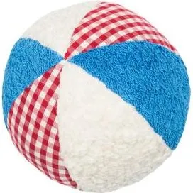 Efie Rassel Ball groß weiß/blau, kontrolliert biologischer Anbau