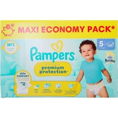 Pampers Premium Protection Skin Comfort Größe 5, 80 Windeln
