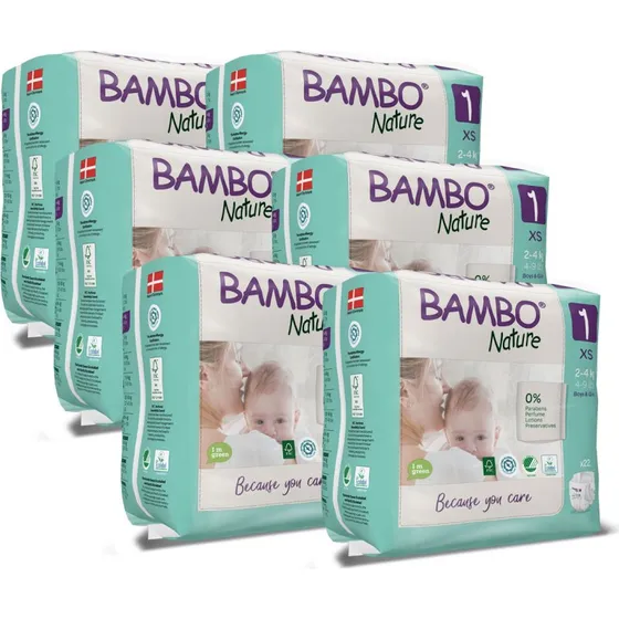 Bambo Nature Newborn Windeln Gr. 1 (2-4 kg) – 132 Stück