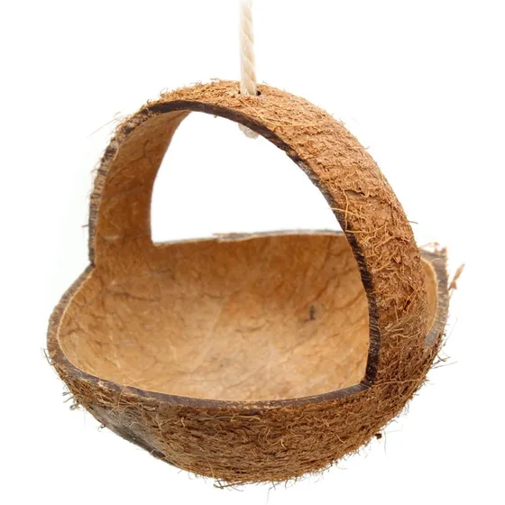 Kokosschaukel fr Wellensittiche artgerechtes Vogelzubehr aus Naturmaterial