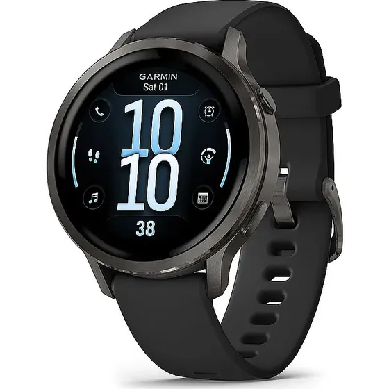 Garmin Venu 4 41mm Grau-Silber mit Lavendel-Silikonarmband
