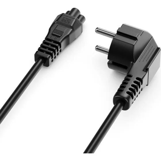 deleyCON 4m Schutzkontakt C5 90° Schwarz