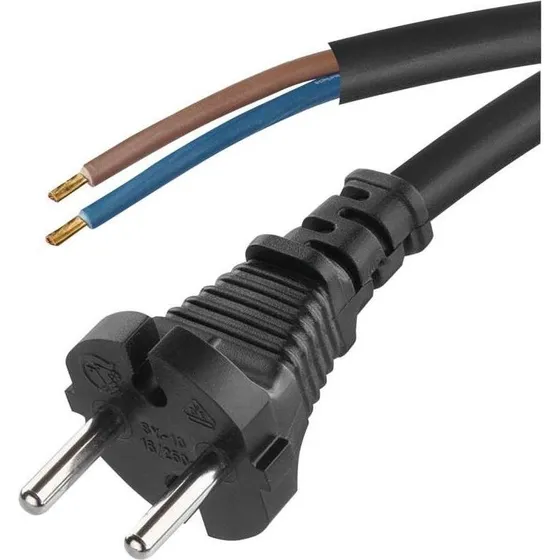 Emos H05RR-F Netzkabel 2x1mm² 5m schwarz