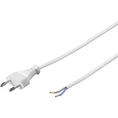 Goobay 1,5m Netzkabel Weiß mit Eurostecker Typ C (CEE 7/16)