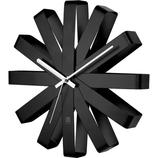 Umbra Ribbon Wanduhr Schwarz Ø 30 cm