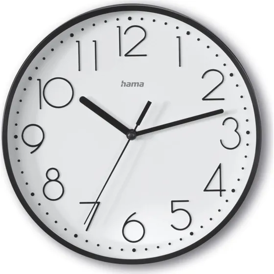 Hama Wanduhr Salina 22 cm weiß, geräuscharm