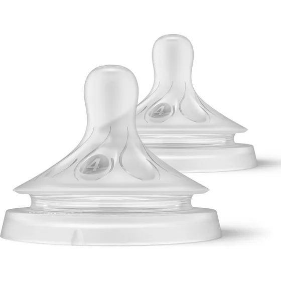 Avent Natural Response Silikon Sauger Fluss 4 (2er Pack)