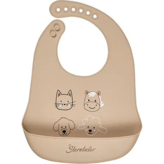 Sterntaler® Silikonlätzchen Bauernhof beige