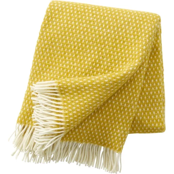 Klippan Wolldecke Knut Safran