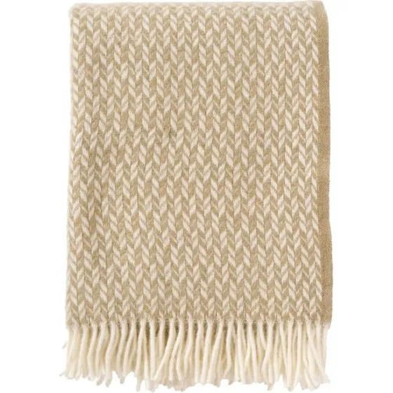 Klippan Lovik Wolldecke 130x200 cm beige