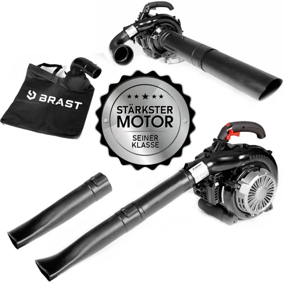 BRAST Benzin-Laubsauger 4-in-1 mit 55L Fangsack