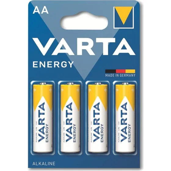 VARTA Alkaline Batterie Energy AA (LR6), 4er-Pack