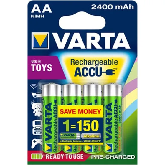 Varta Toys NiMH Akku AA 4er Set 2400 mAh