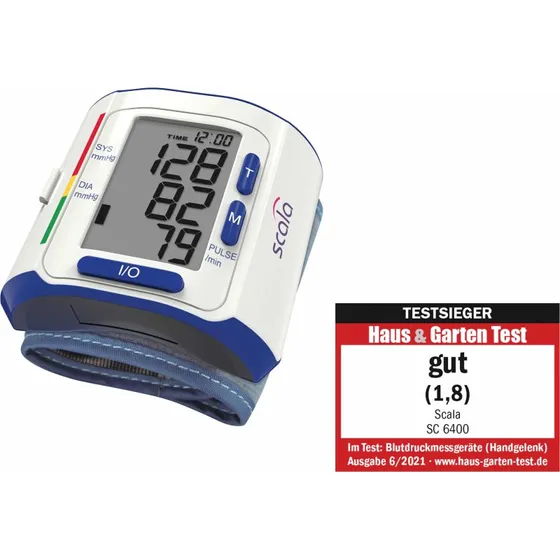 Scala SC 6400 Handgelenk-Blutdruckmessgerät weiß/blau