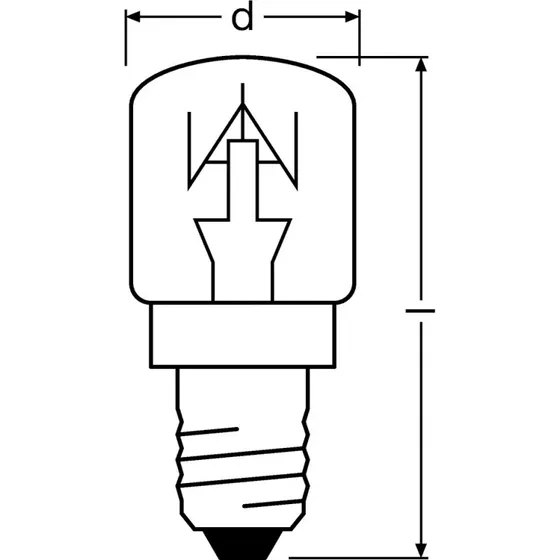 OSRAM E14 Backofenlampe 15 W 230 V 2700 K warmweiß