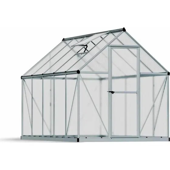 Palram Canopia Mythos 6x10 Alu-Gewächshaus Silber 306x185x208 cm