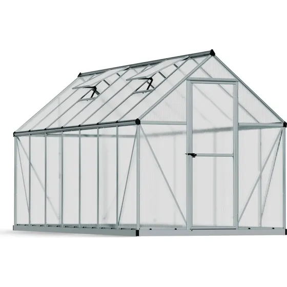 Palram Canopia Mythos Gewächshaus 426x185x208 cm Silber