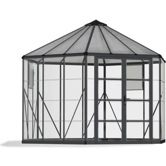 Palram Canopia Oasis 6-eckiges Gewächshaus 363 cm grau