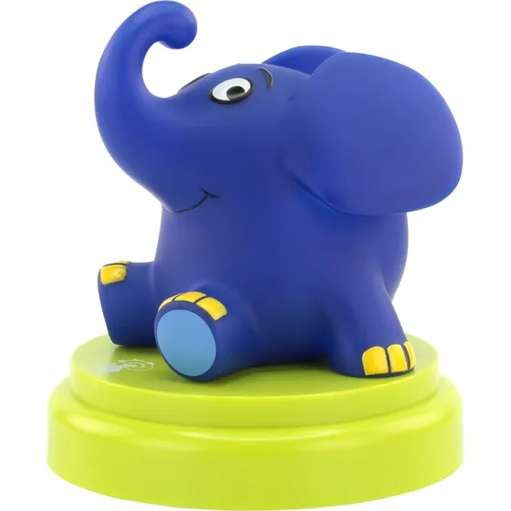 ANSMANN LED-Nachtlicht Elefant, blau/grün, batteriebetrieben