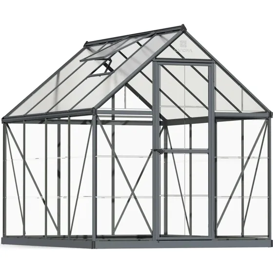 Palram Canopia Hybrid 68 Alu-Gewchshaus Anthrazit 247x185x208 cm