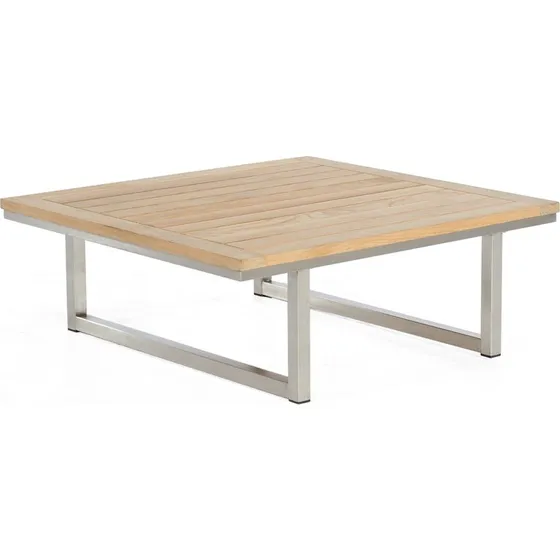 Sonnenpartner Lounge-Tisch Lotus Teak/Edelstahl 79x83 cm