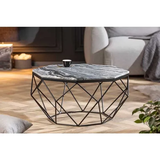 DIAMOND Beistelltisch 50 cm Massivholz, Messing Metallgestell