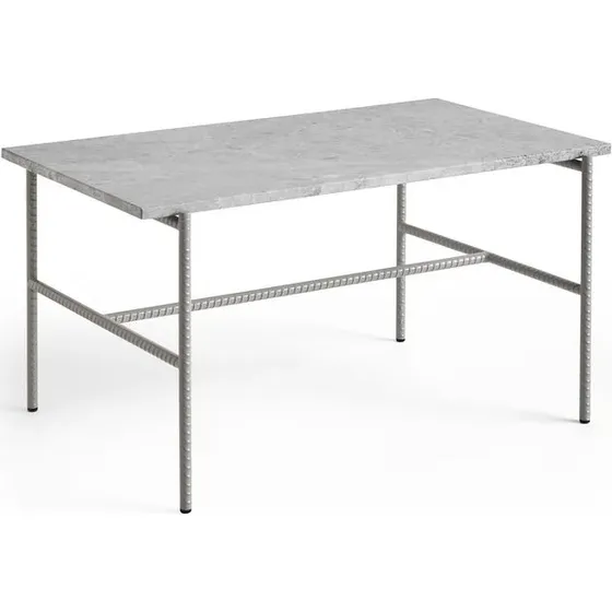 HAY Rebar Beistelltisch rechteckig, Marmor grau/fossilgrau