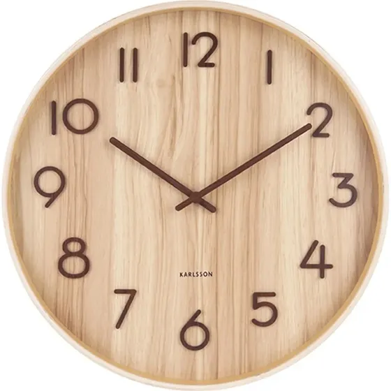 Karlsson Pure Bass Wanduhr KA5809WD 40 cm Holz