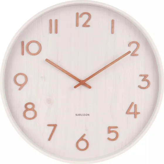 Karlsson Pure Bass Wanduhr 60 cm Walnuss