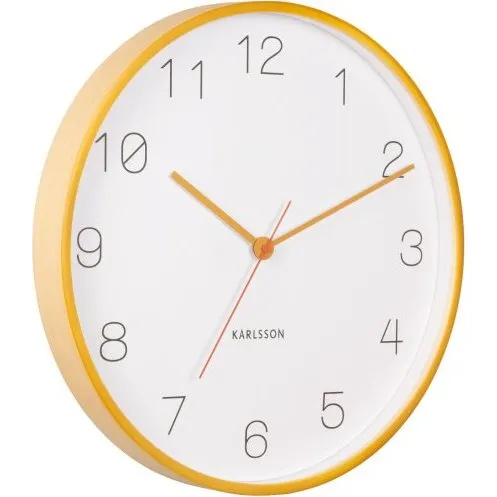 Karlsson Joy Wood Wanduhr 40 cm Ockergelb