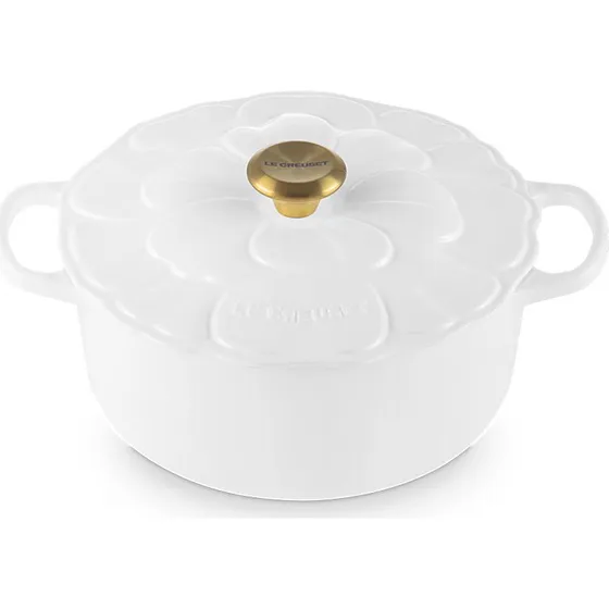 Le Creuset Runder Bräter Blume 26 cm Gusseisen