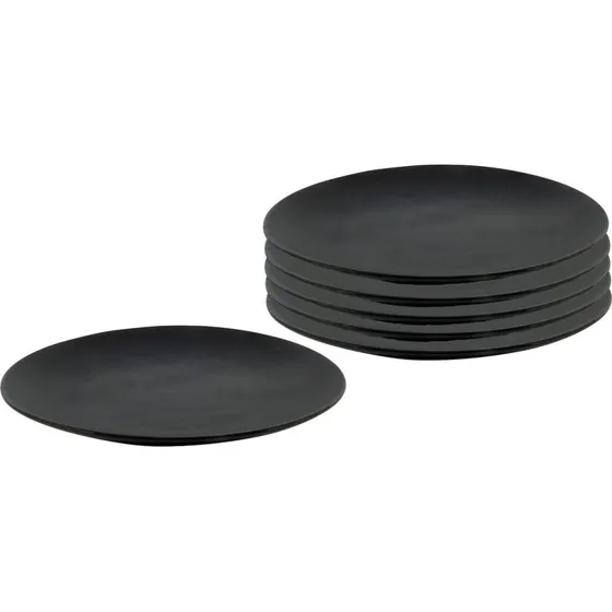 Luna Porzellan-Speiseteller schwarz matt 27cm 6er Set