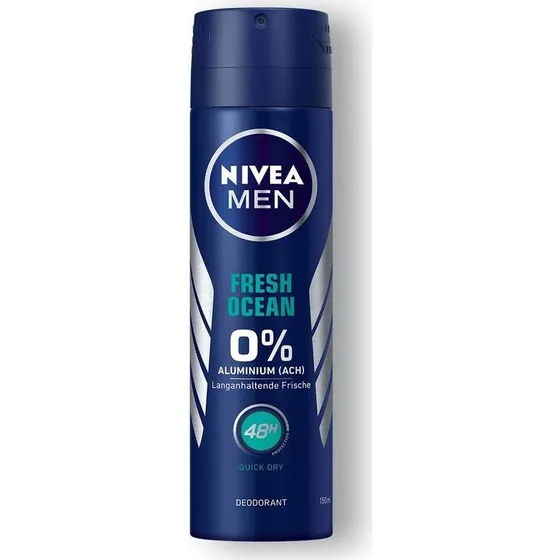 NIVEA MEN Fresh Ocean Deo-Spray 150ml 48h Schutz 0% Aluminium
