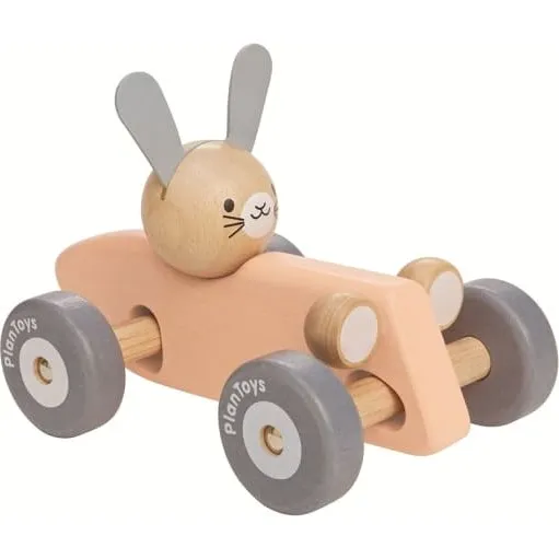 PlanToys Bunny Racing Car Holzrennwagen