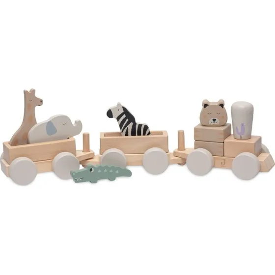 Jollein Holzeisenbahn Jungle Jambo – personalisierbar