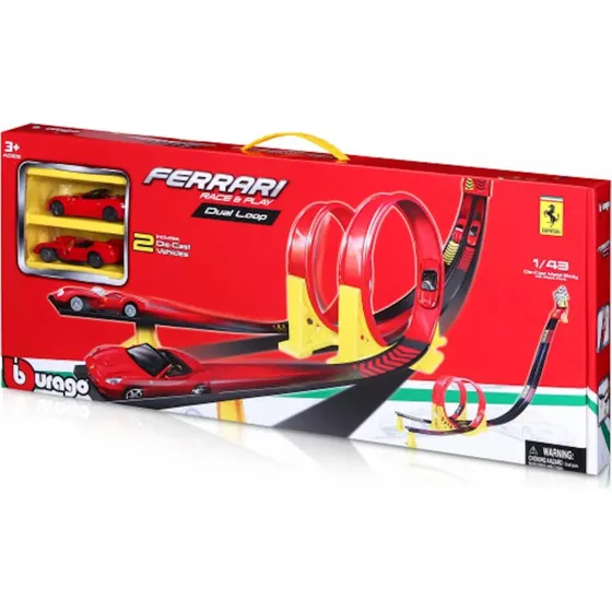 Bburago Ferrari Dual Loop mit 2 Autos (1:43)