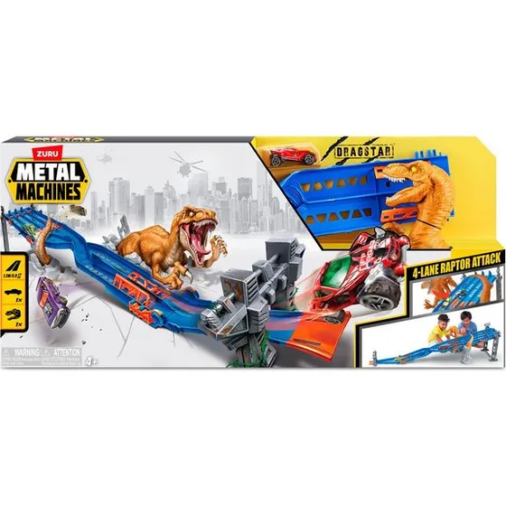 Zuru Metal Machines Rennbahn 4-Lane Raptor Attack