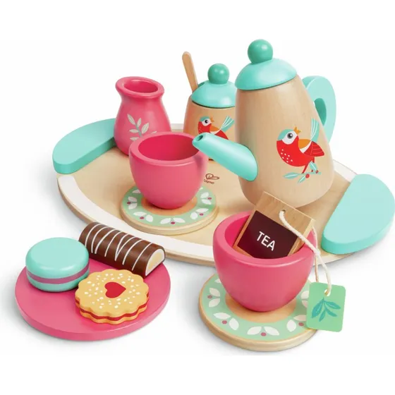 Hape Kinder-Teeservice aus Holz mit Vogelmotiv