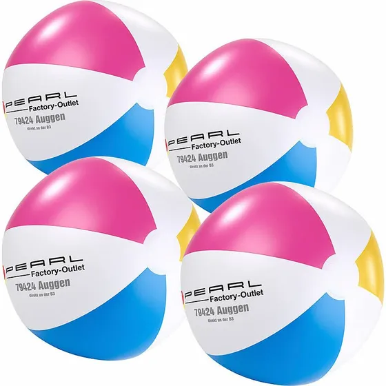 PEARL 4er-Set Aufblasbare Wasserblle, 33 cm, mehrfarbig