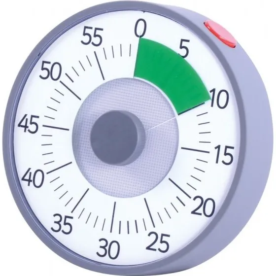 EDUPLAY 120316 Zeitzeiger mit Batterie, weiß/grau