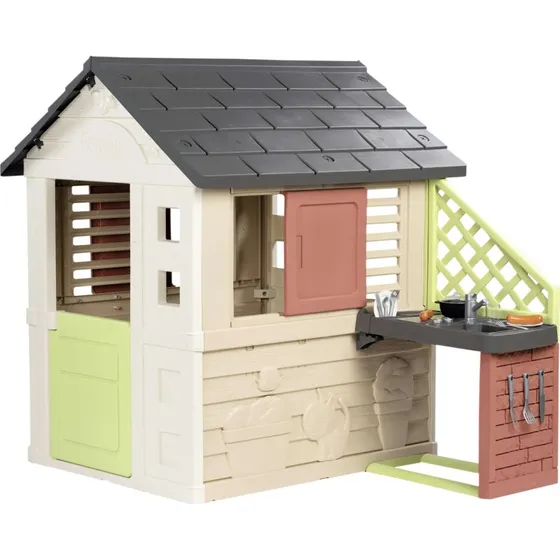 Smoby Life Spielhaus Natur mit Küche