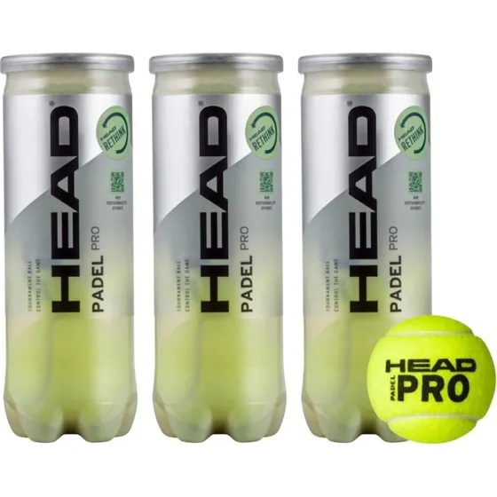 HEAD 3B Padel Pro Ball, knallgelb, O/S