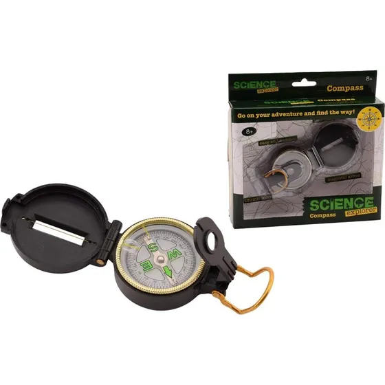 JohnToy Science Explorer Kompass, schwarz