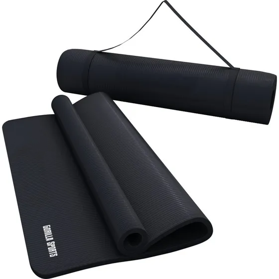 Gorilla Sports Yogamatte Schwarz 100 cm